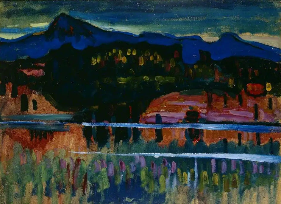 Reproduction du tableau « Murnau-Staffelsee I - Vassily Kandinsky » par Alpha Reproduction en peinture à l’huile