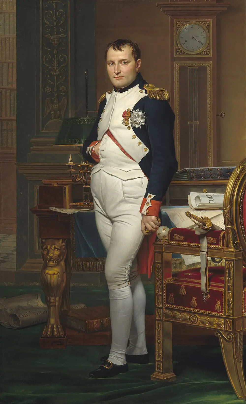 Reproduction du tableau « Napoléon dans son cabinet de travail - Jacques-Louis David » par Alpha Reproduction en peinture à l’huile