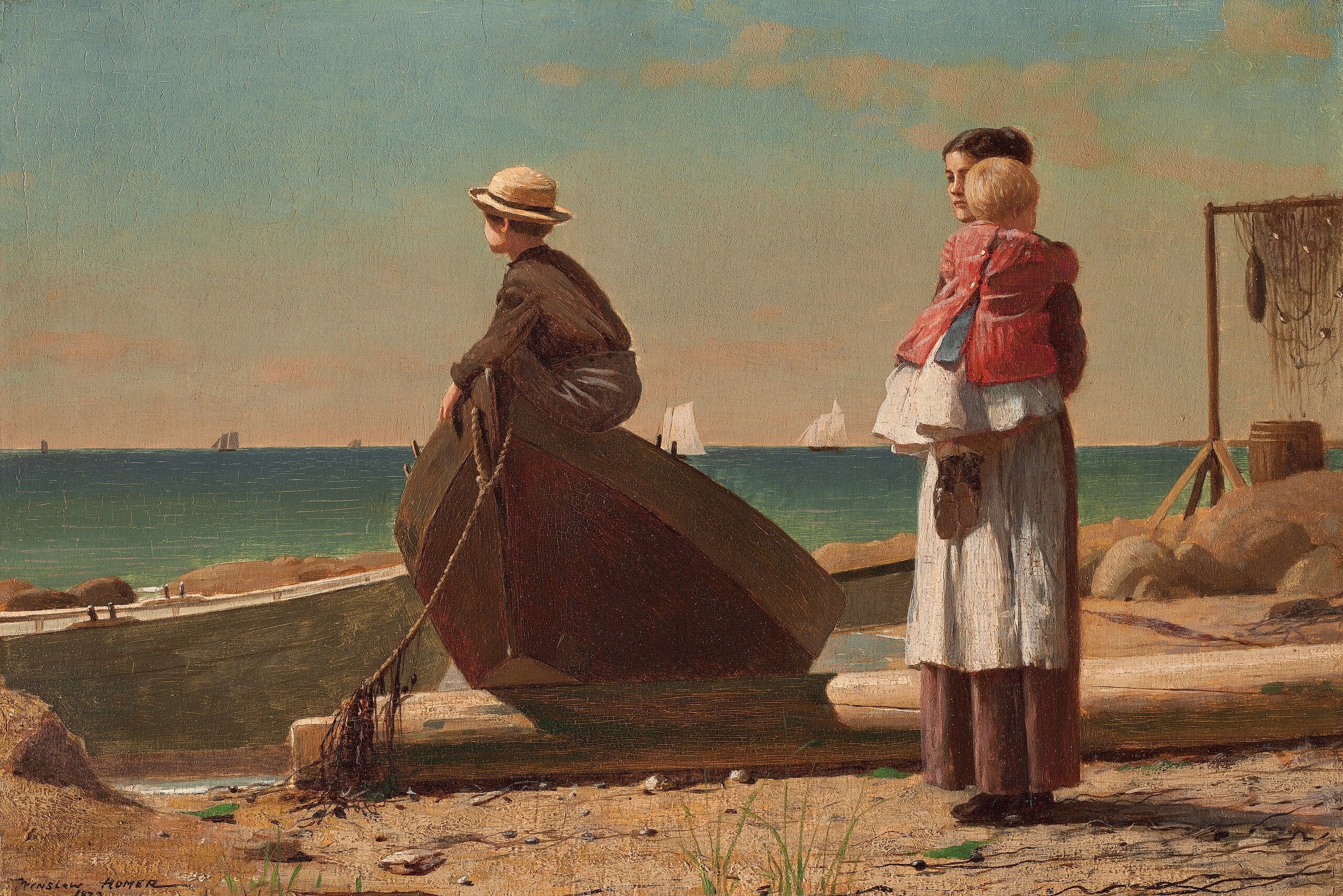 Papa arrive ! - Winslow Homer