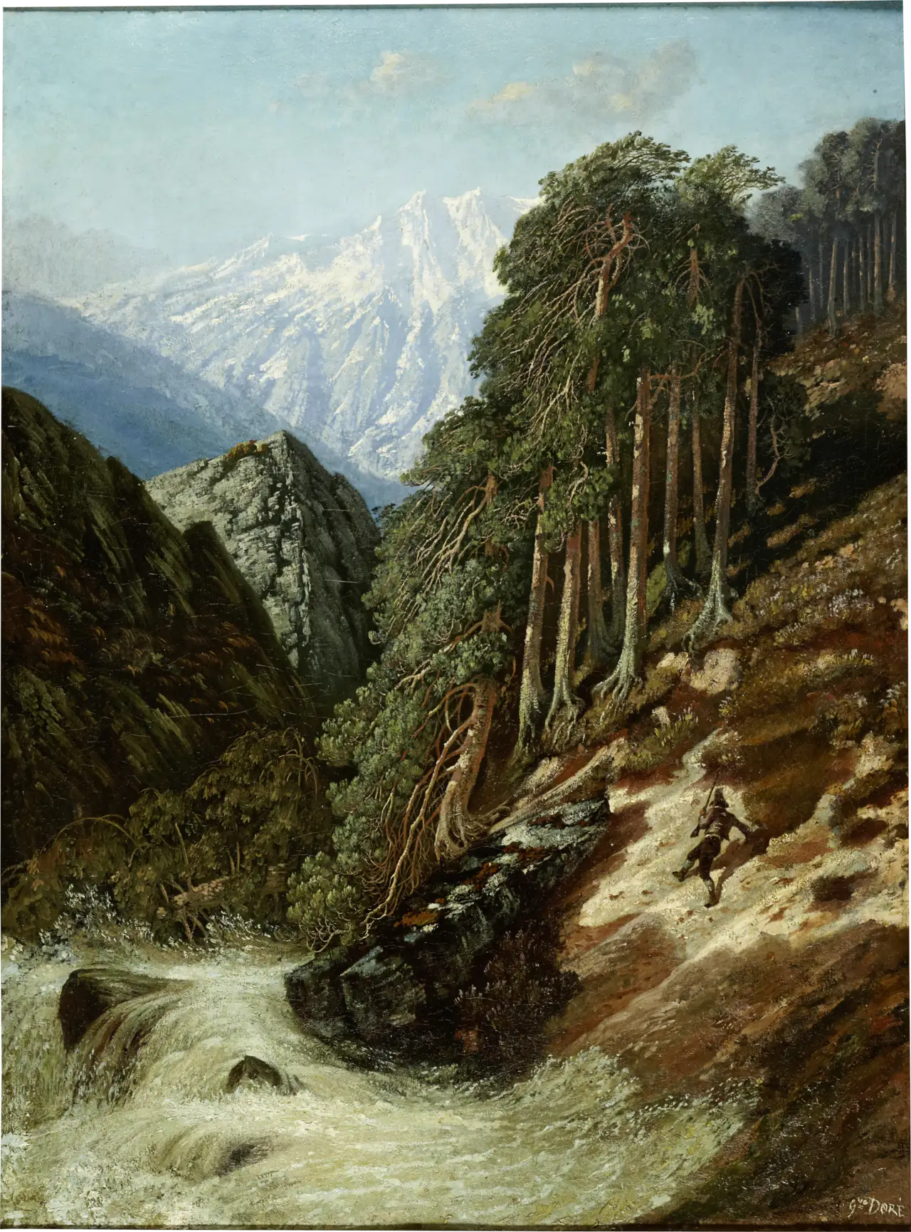 Paysage alpin avec Beck - Gustave Doré - Alpha Reproduction
