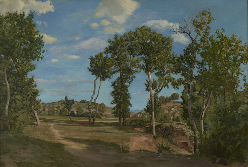 Landskab ved Lez - Frédéric Bazille