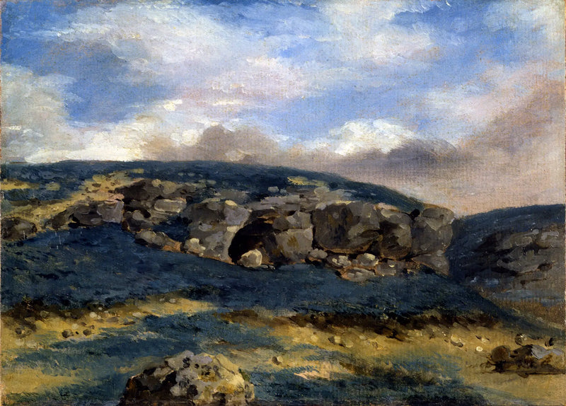 Landskab med klipper - Eugène Delacroix
