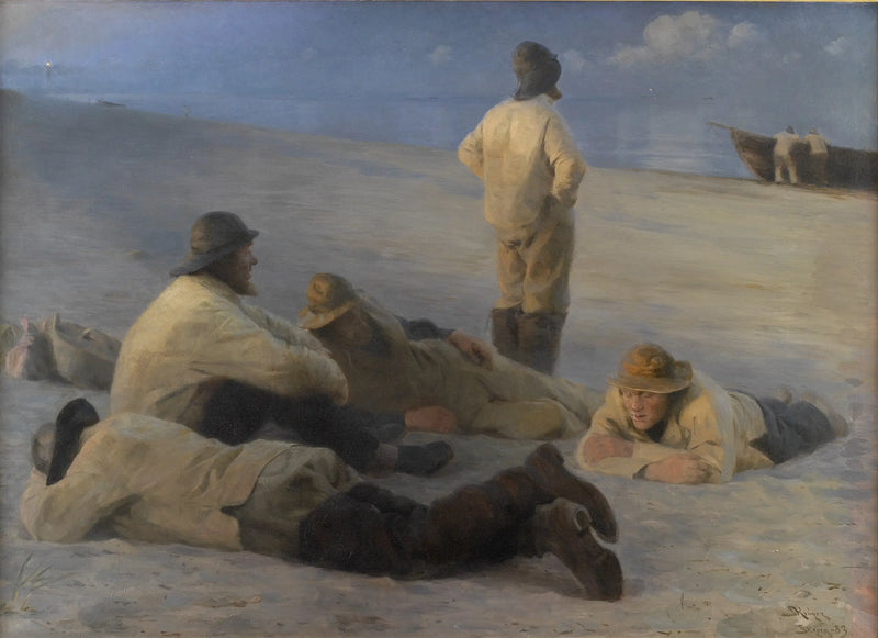Fiskere på Skagen-stranden - Peder Severin Krøyer