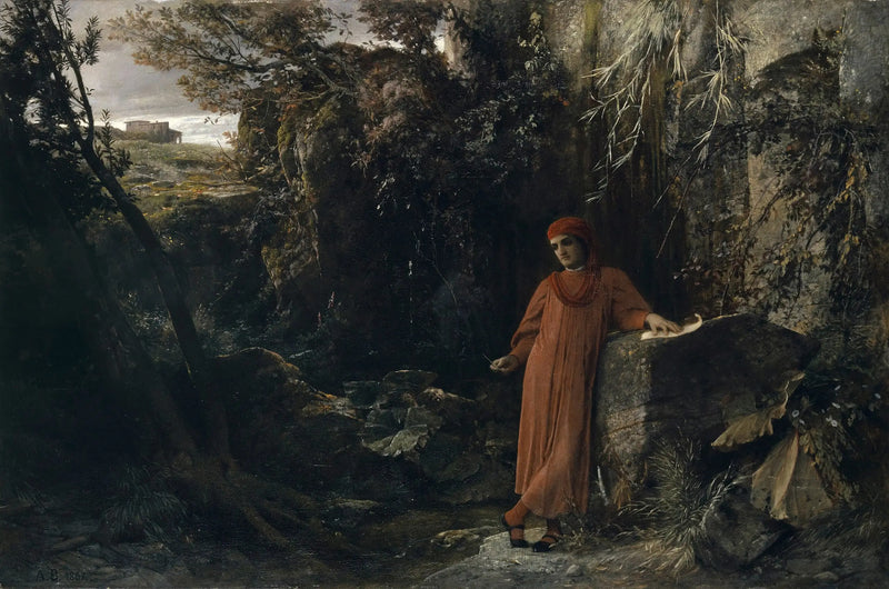 Pétrarque ved fontænen i Vaucluse - Arnold Bøcklin