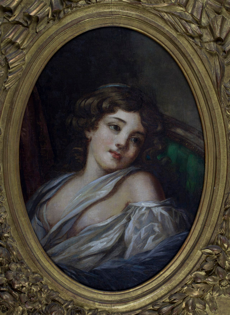 Portræt af en ung kvinde - Jean-Baptiste Greuze