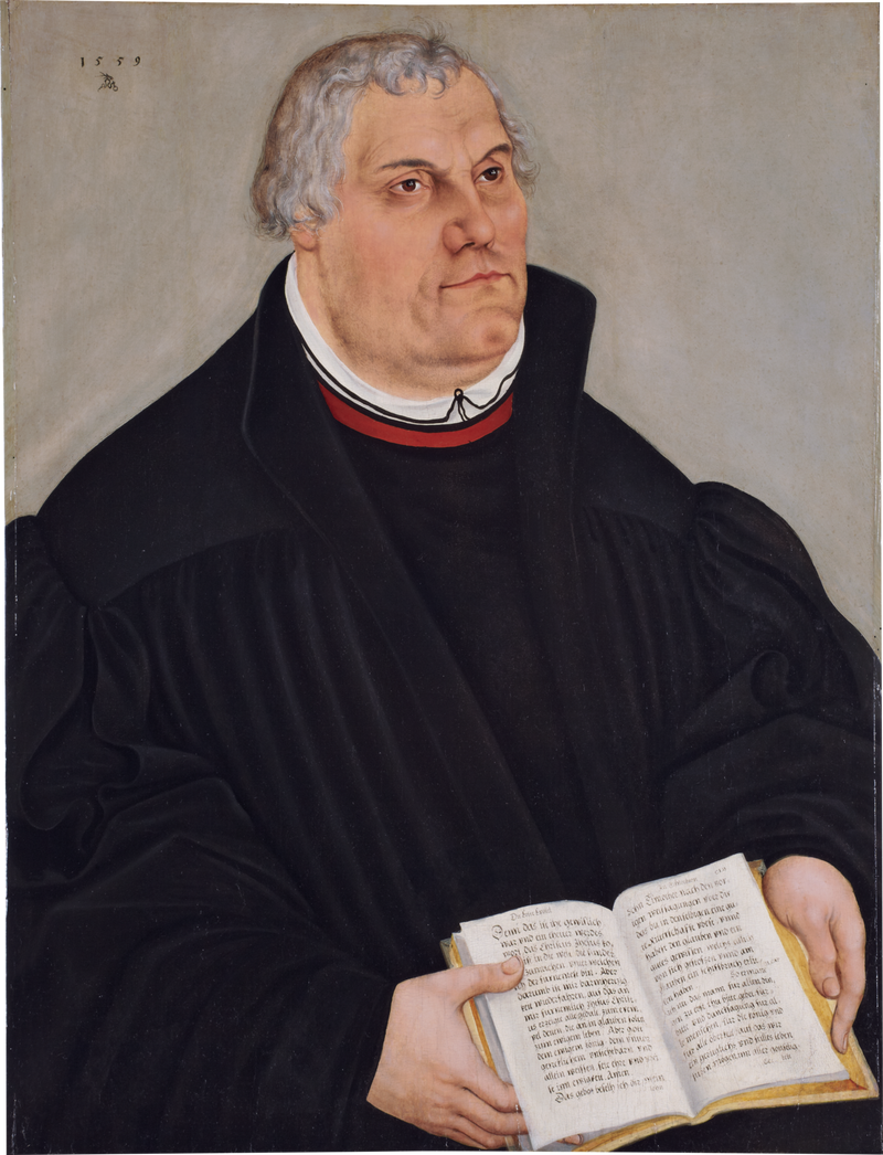 Portræt af Martin Luther - Lucas Cranach den Ældre