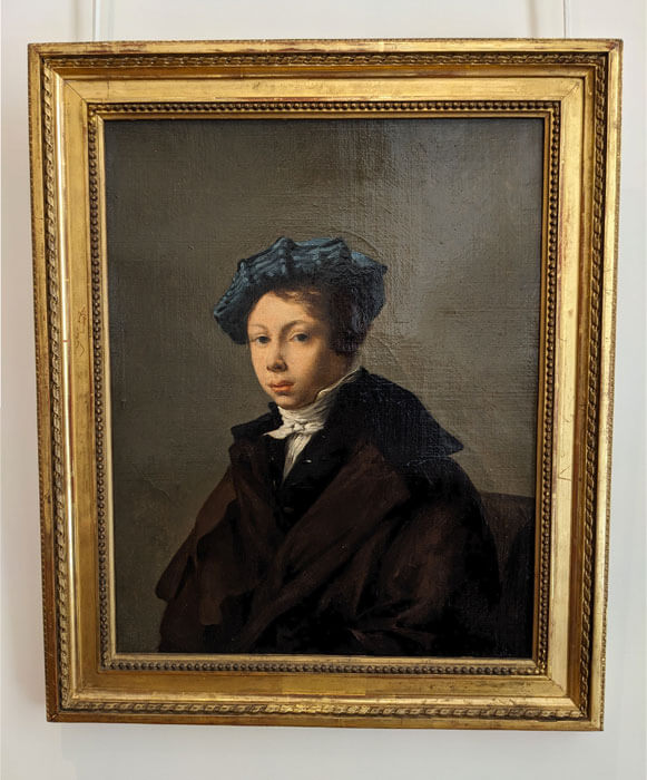 Portræt af ung mand med en blå baret - Eugène Delacroix
