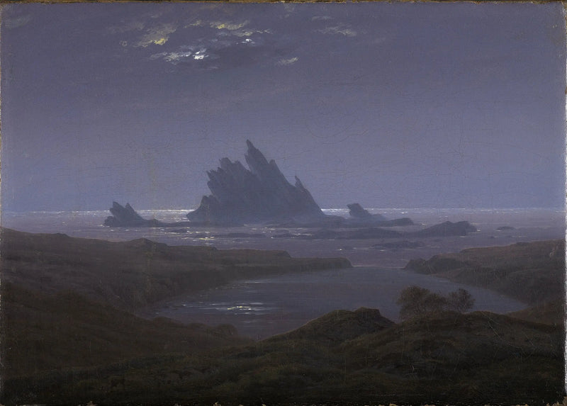 Klippebanke ved havet - Caspar David Friedrich