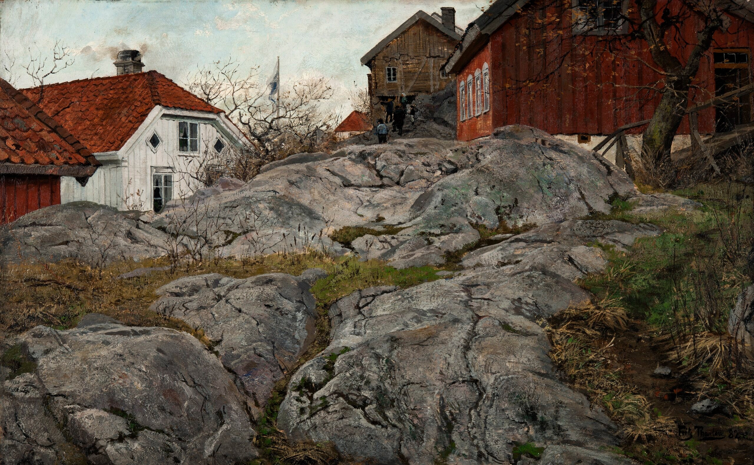 Rock, Krager mønster - Frits Thaulow