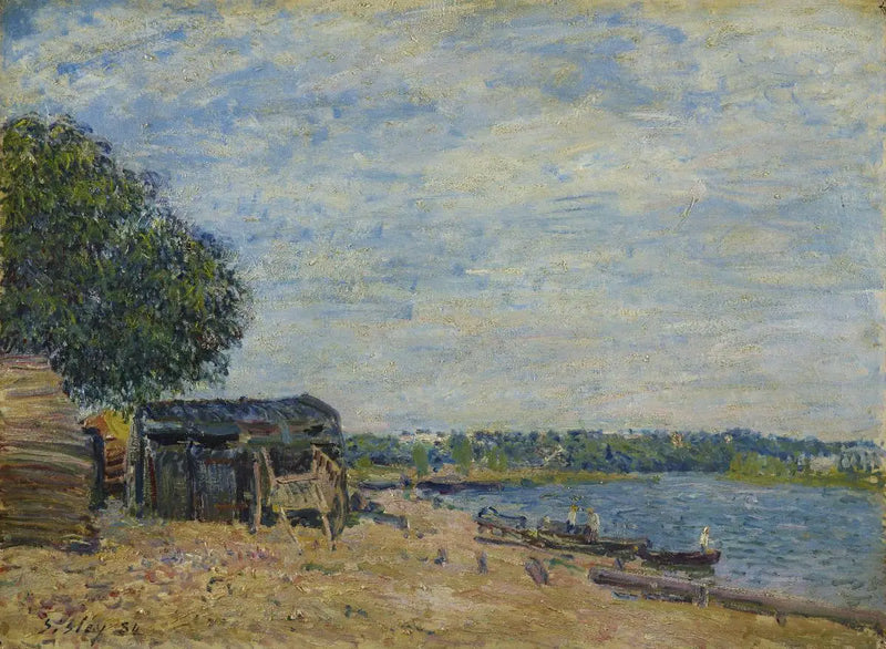 Saint-Mammès. Landskab - Alfred Sisley