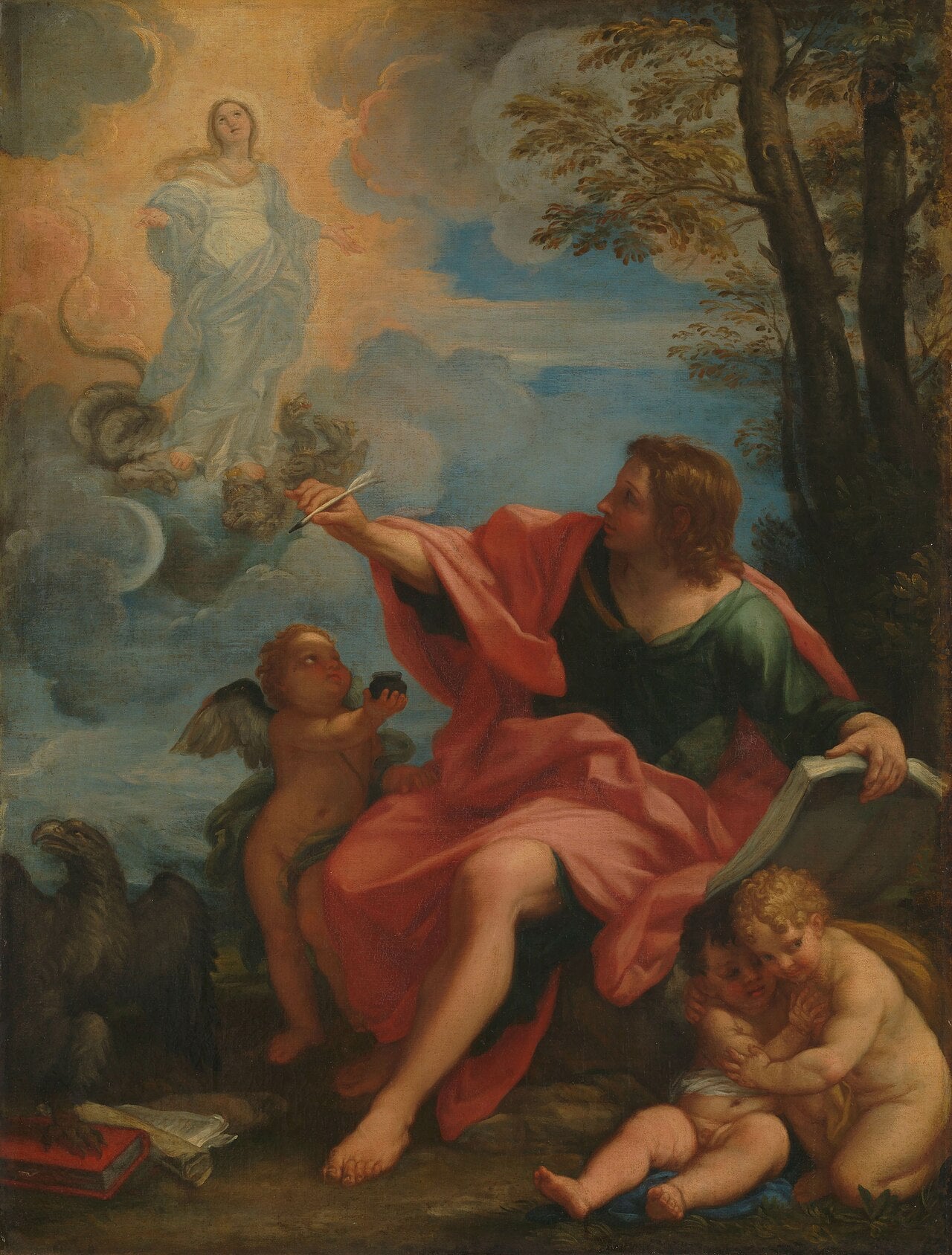 Saint Jean évangéliste à Patmos - Carlo Maratta