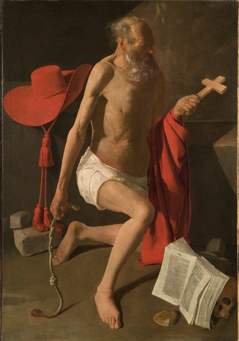 Saint Jérôme fromfaldne - Georges de La Tour