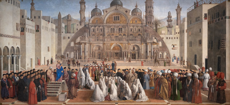 Sankt Markus prædiker i Alexandria - Giovanni Bellini