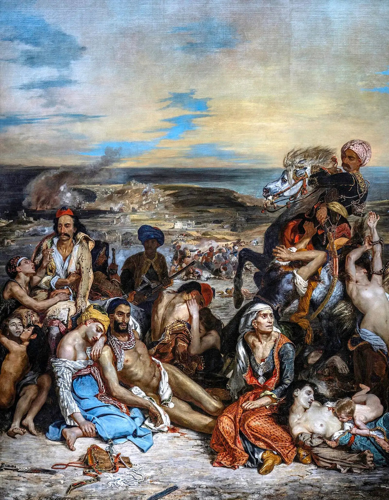 Scener fra massakrerne i Chios - Eugène Delacroix