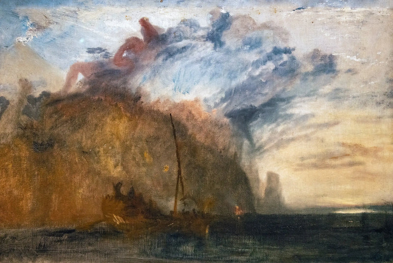 Skitse til 'Ulysses der håner Polyphemus' - J. M. W. Turner