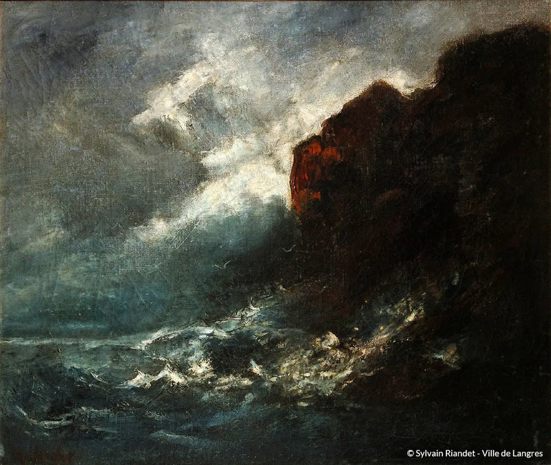 Storm på havet - Gustave Courbet