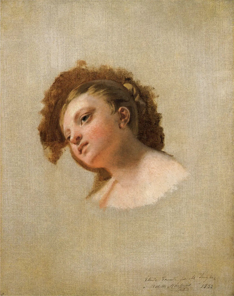 Ung kvindes hoved - Jean-Auguste-Dominique Ingres