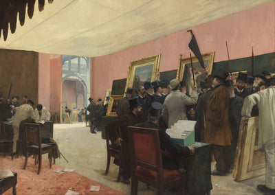 Une séance du jury de peinture au Salon des artistes français - Henri Gervex