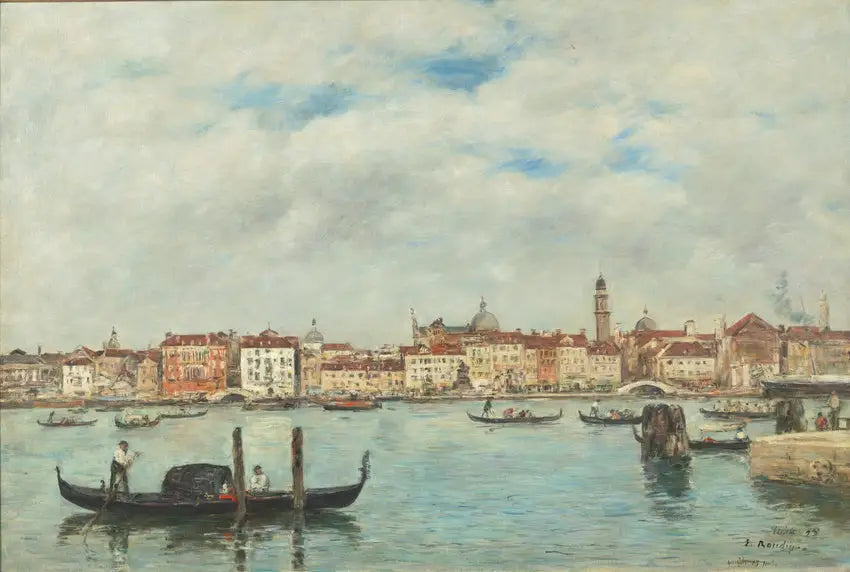 Reproduction du tableau « Venise. Quai des esclavons - Eugène Boudin » par Alpha Reproduction en peinture à l’huile