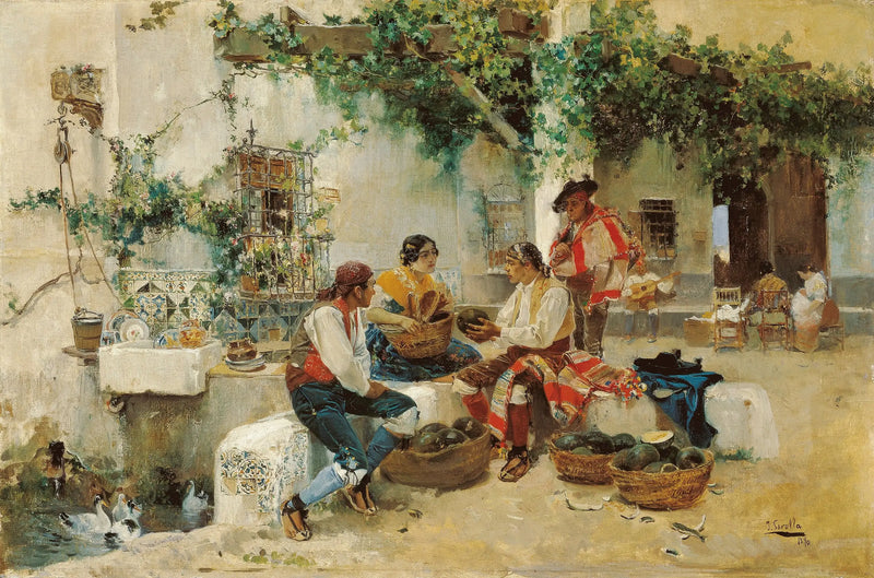 Salg af meloner - Joaquín Sorolla