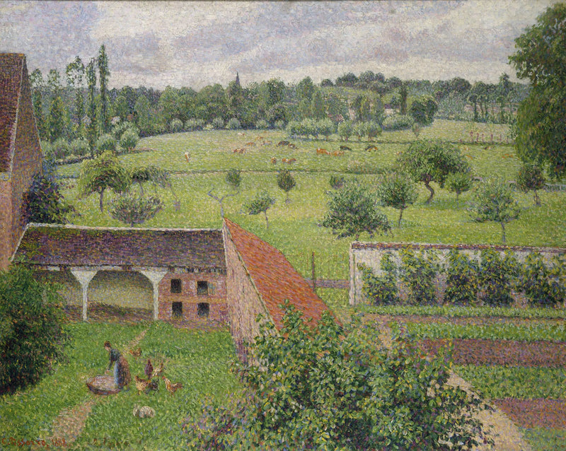 Udsigt fra mit vindue, Éragny - Camille Pissarro
