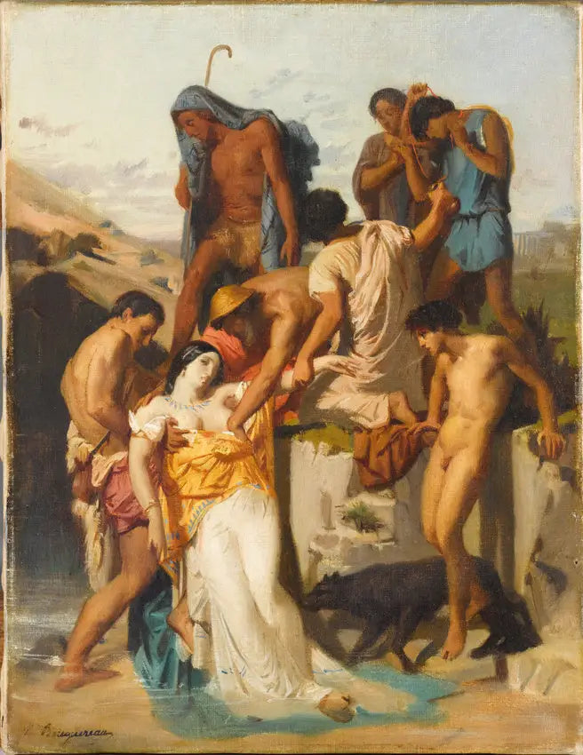 Zenobia fundet af hyrderne ved bredden af Araxen - Bouguereau