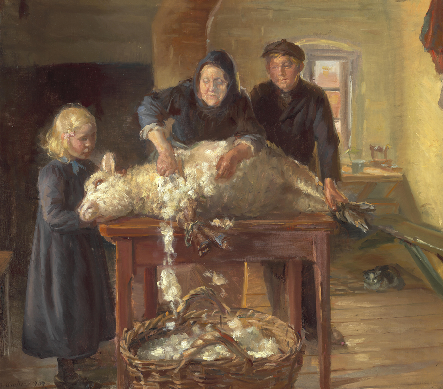 Fåreklipning - Anna Ancher
