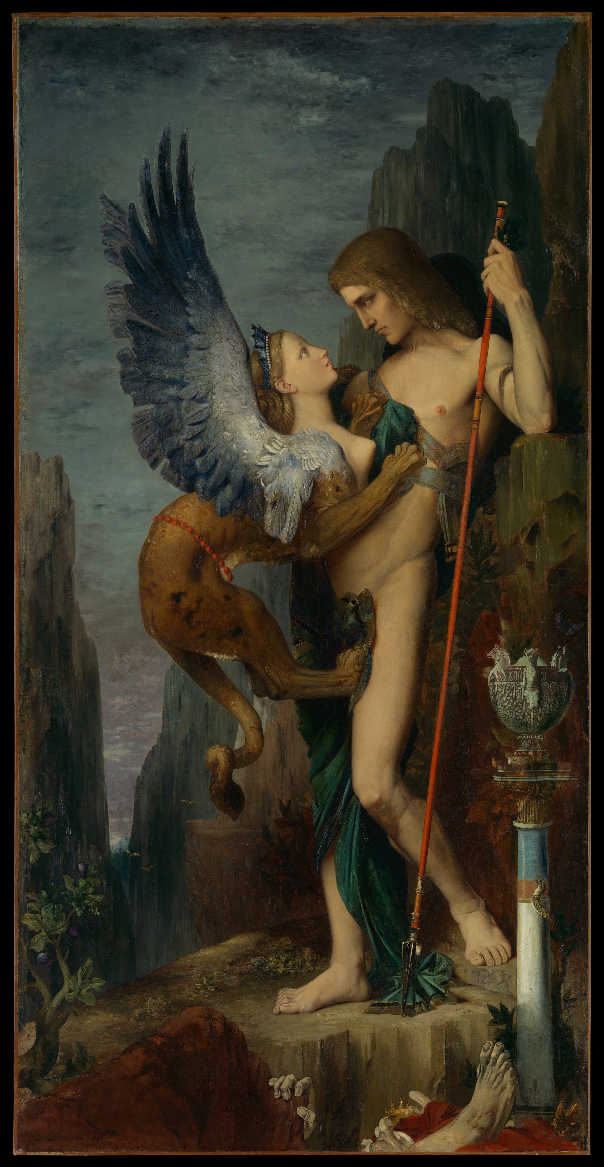 Œdipus og Sfinxen - Gustave Moreau