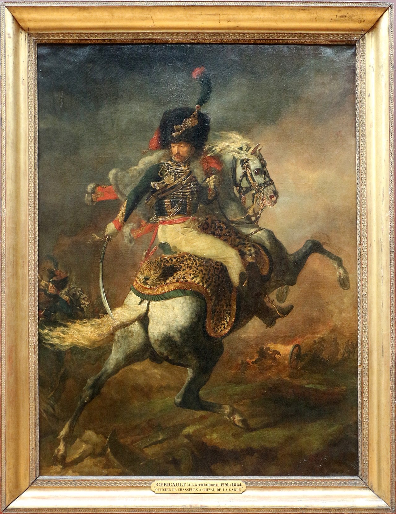 Officier for jagtheste fra den kejserlige garde, der charger - Théodore Géricault