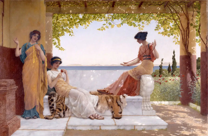 På balkonen - John William Godward