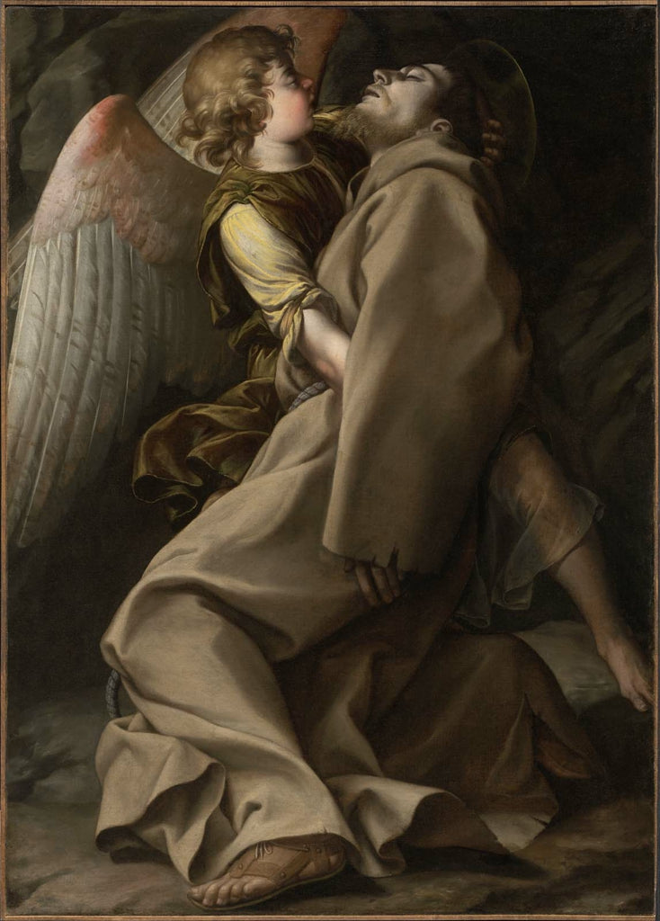 Saint François soutenu par un ange - Orazio Gentileschi - Alpha Reproduction
