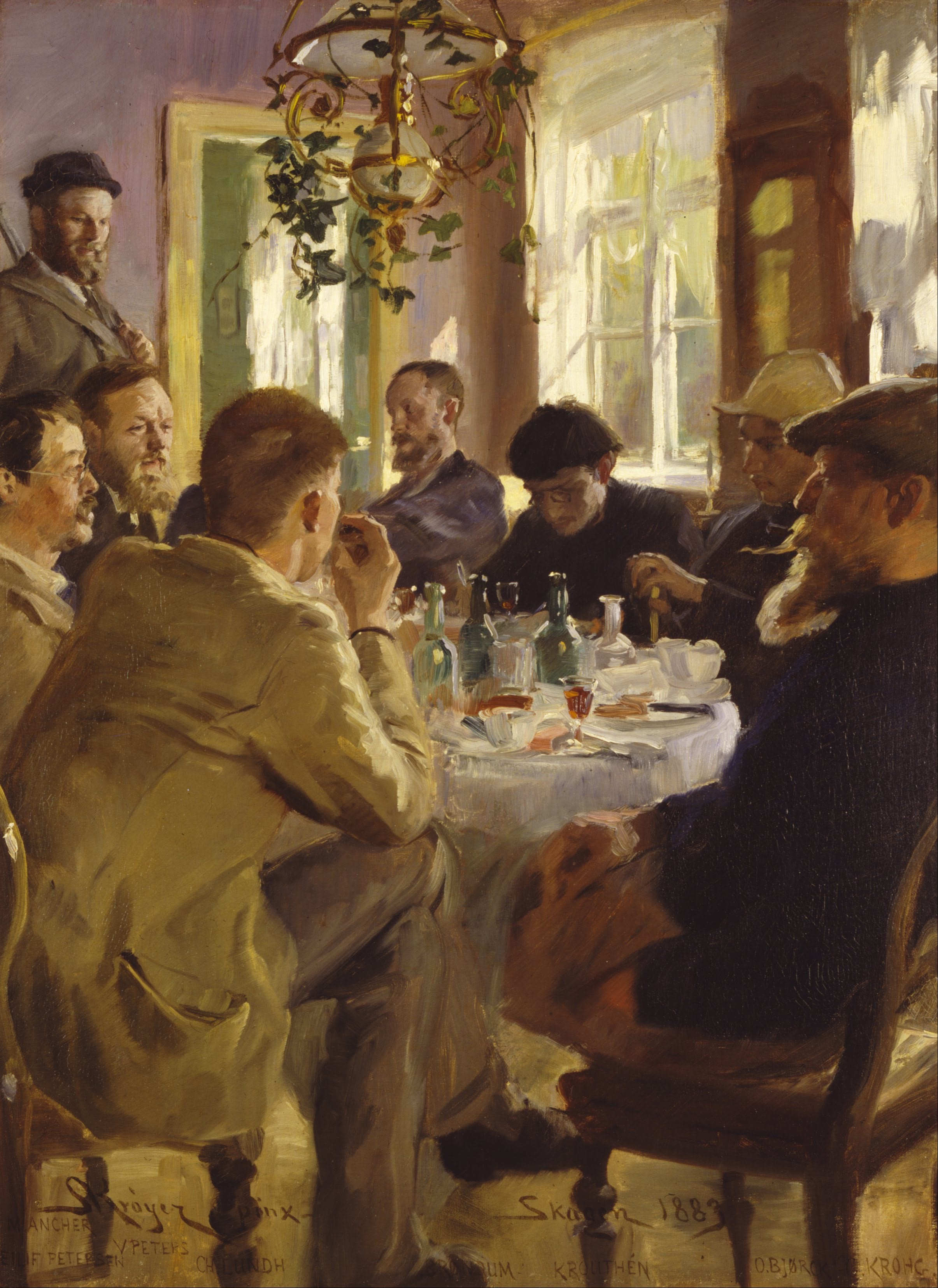 Kunstnerfrokost på Hotel Brøndum - Peder Severin Krøyer