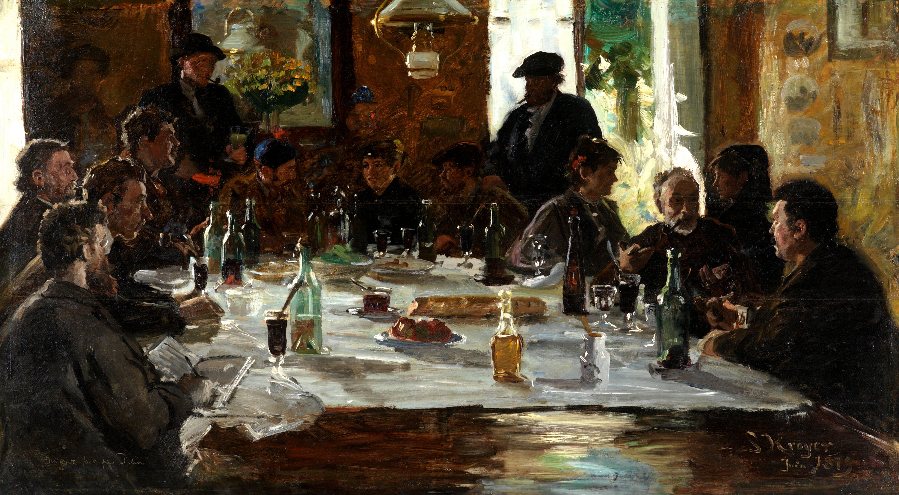 Kunstnerfrokost. Cernay-la-Ville - Peder Severin Krøyer