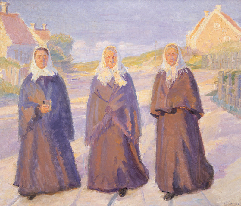 På vej til kirke - Anna Ancher