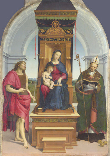 Reproduction du tableau « Retable Ansidei - Raphaël Sanzio » par Alpha Reproduction en peinture à l’huile
