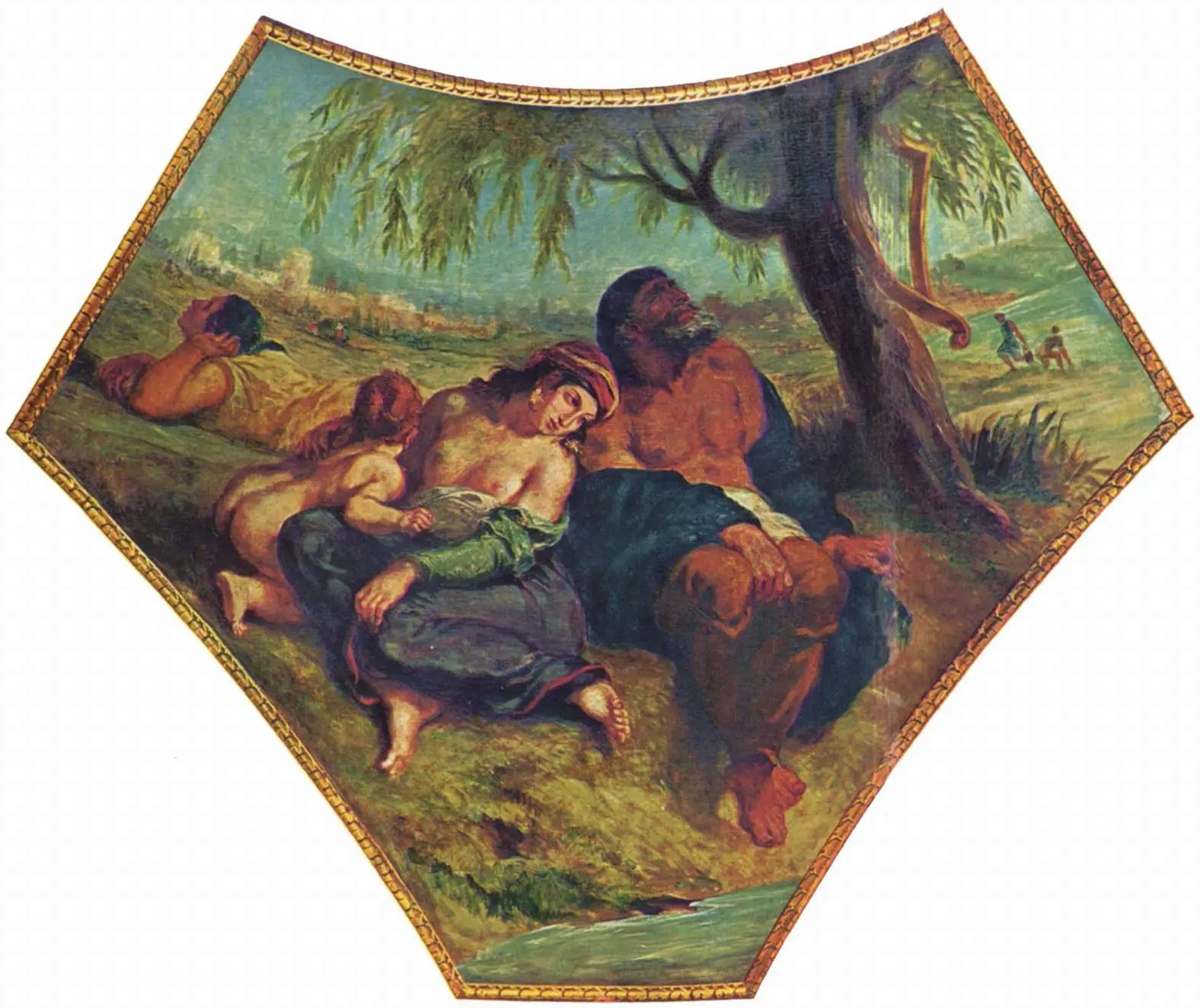 Reproduction du tableau « La Captivité à Babylone - Eugène Delacroix » par Alpha Reproduction en peinture à l’huile