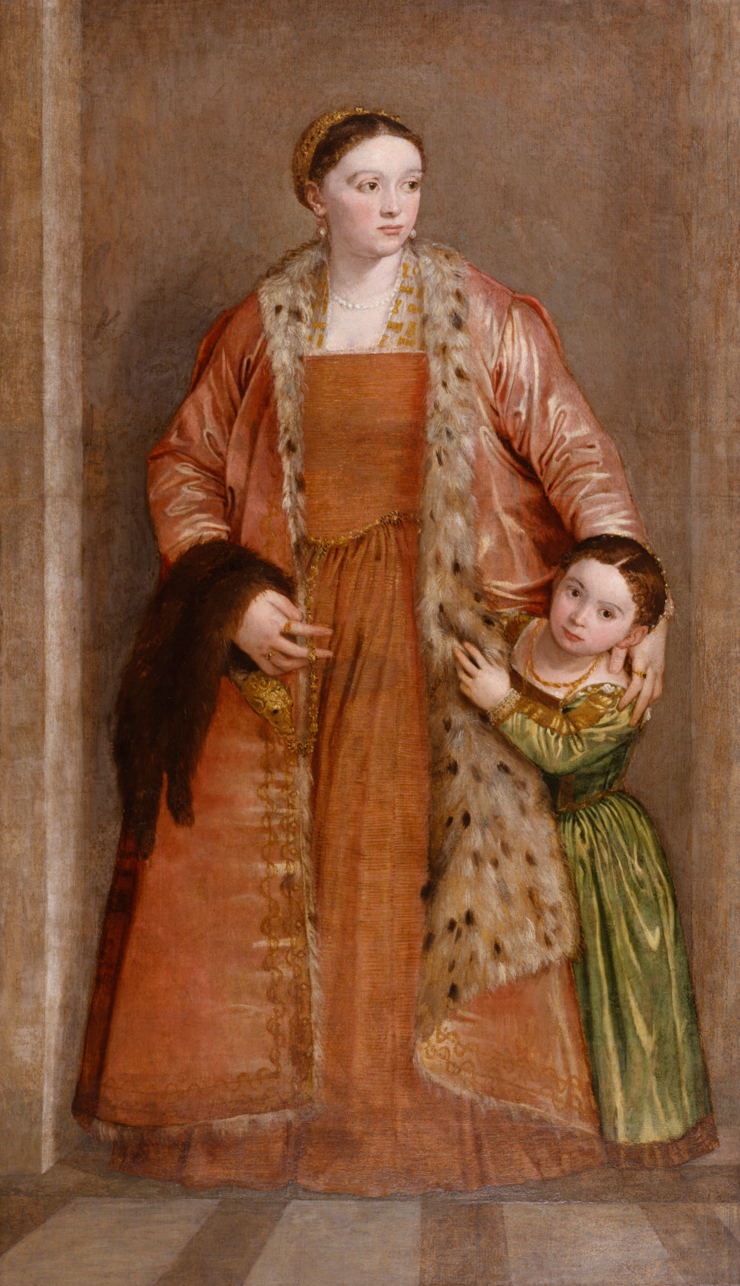 Portrait de comtesse Livia da Porto Thiene et sa fille Deidamia - Paul Véronèse