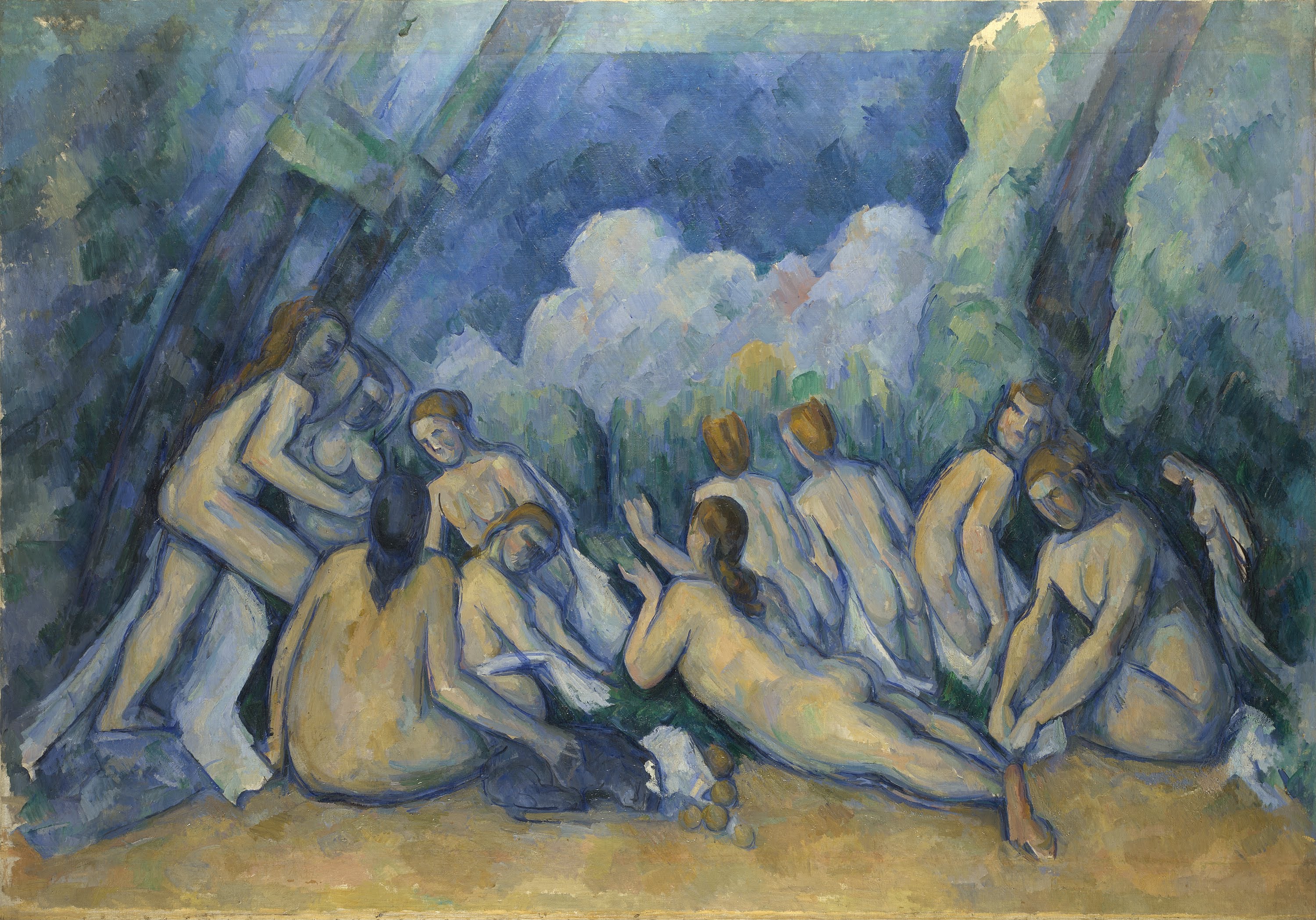 Reproduction du tableau « Les Grandes Baigneuses - Paul Cézanne » par Alpha Reproduction en peinture à l’huile