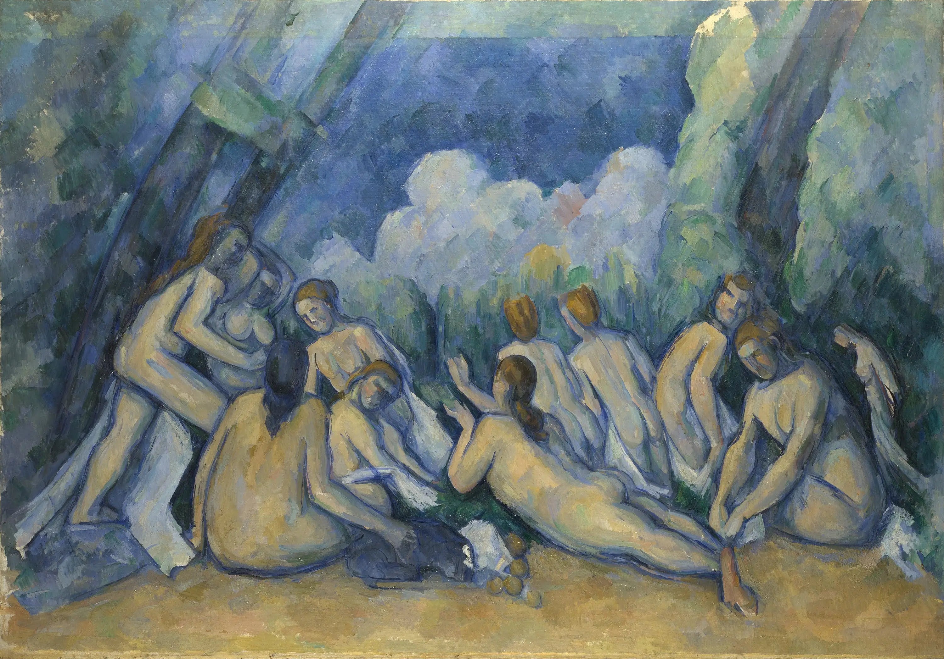 Reproduction du tableau « Les Grandes Baigneuses - Paul Cézanne » par Alpha Reproduction en peinture à l’huile