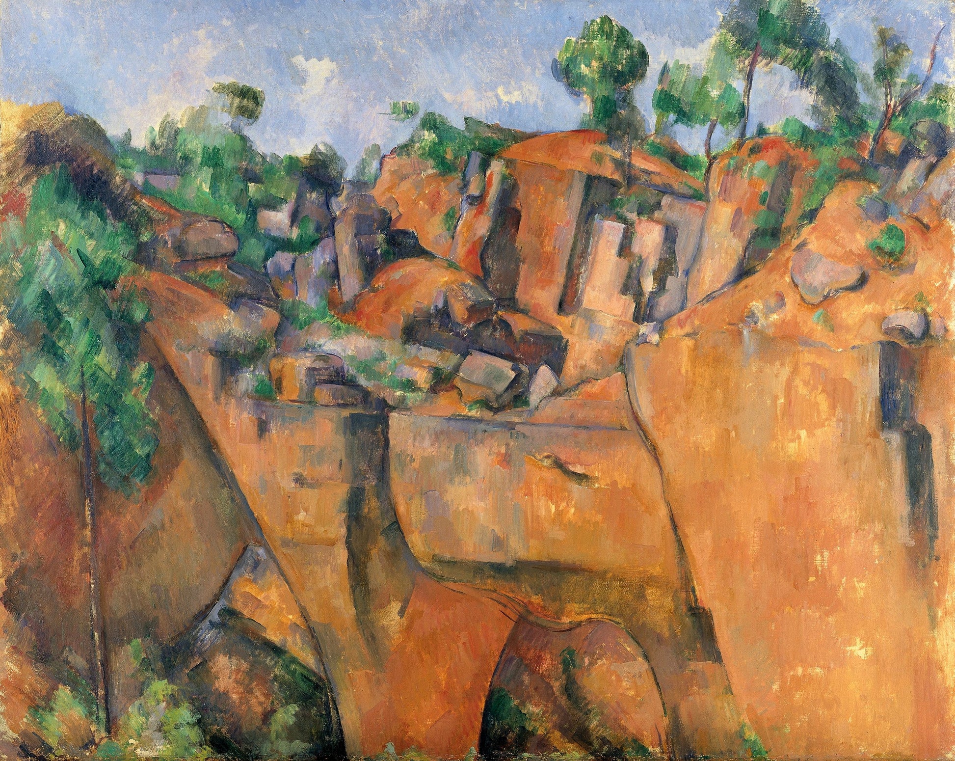 Reproduction du tableau « La Carrière de Bibémus - Paul Cézanne » par Alpha Reproduction en peinture à l’huile