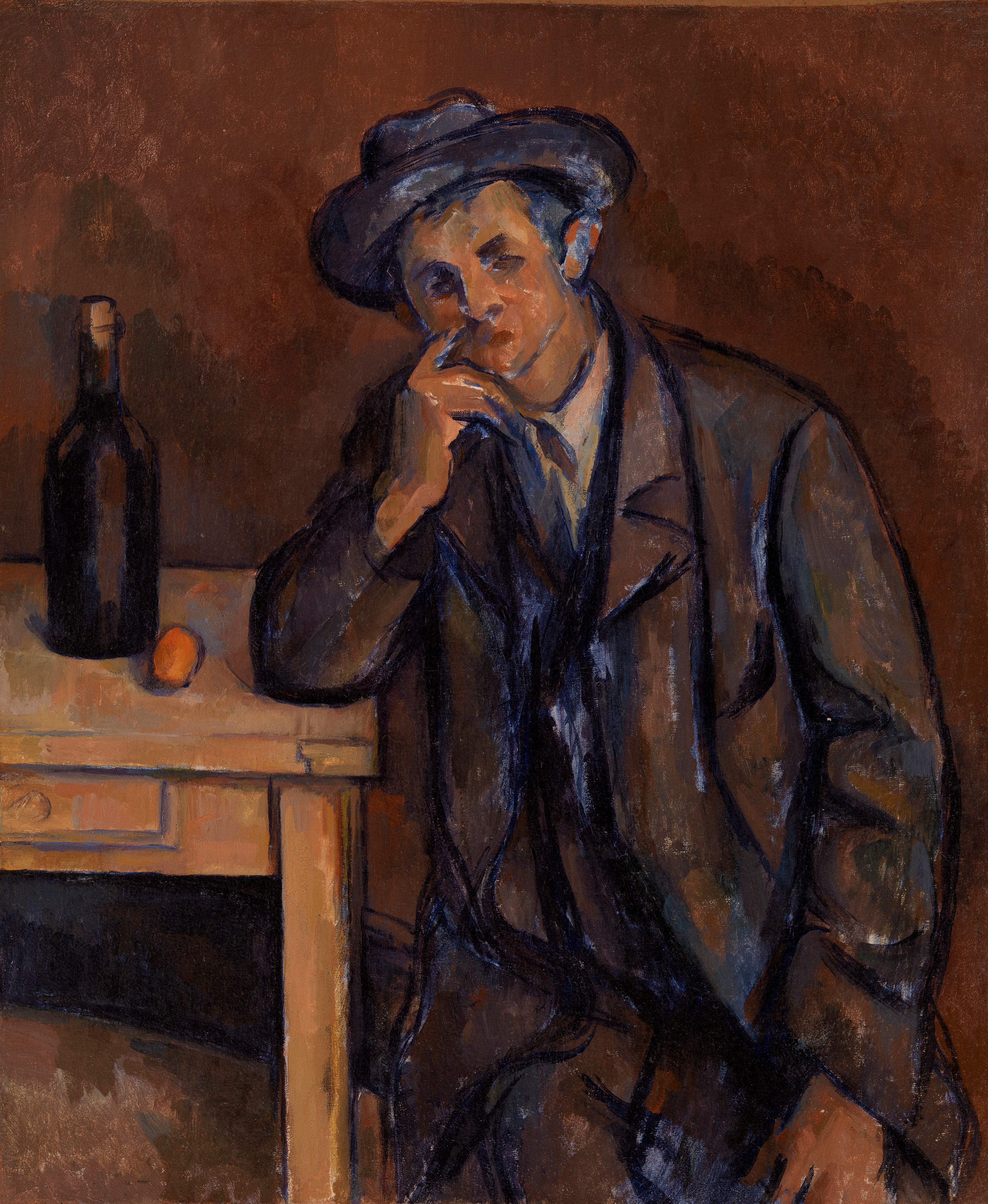 Reproduction du tableau « Le Buveur - Paul Cézanne » par Alpha Reproduction en peinture à l’huile