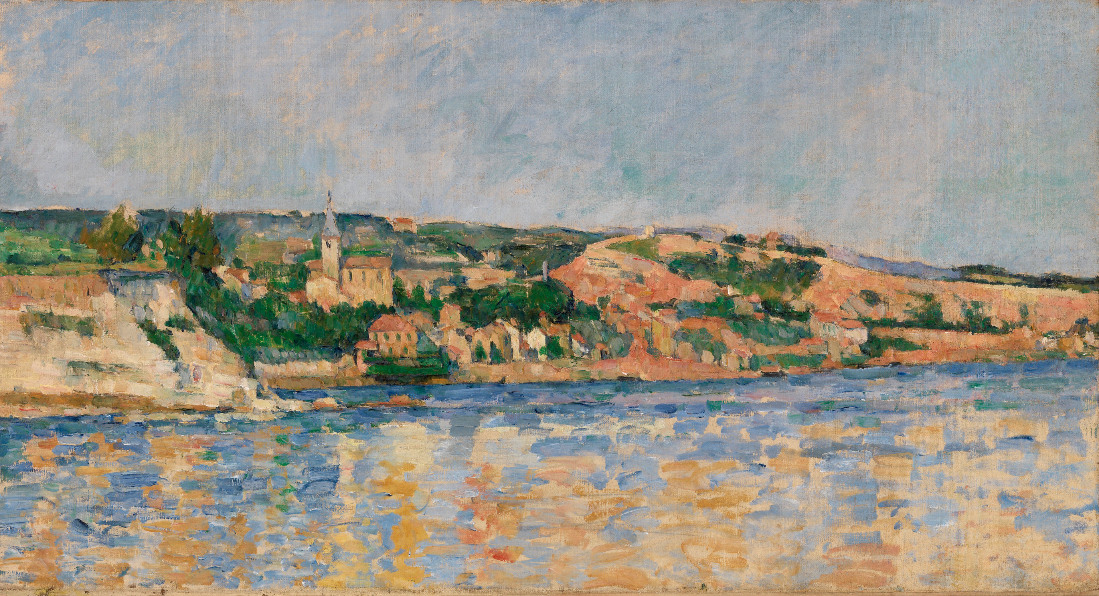 Reproduction du tableau « Le village de l'Estaque vu de la mer - Paul Cézanne » par Alpha Reproduction en peinture à l’huile
