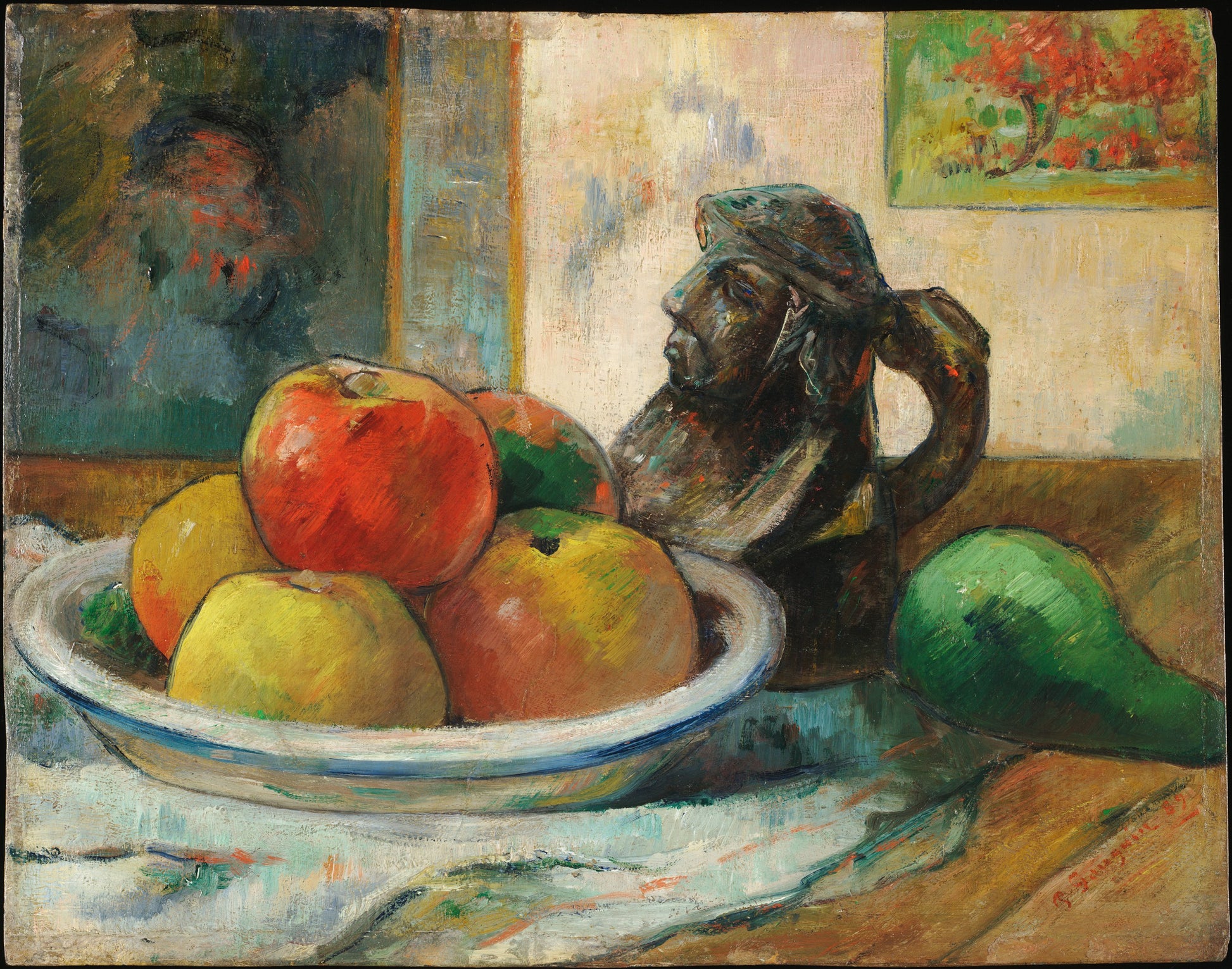 Æbler, pære og keramik - Paul Gauguin