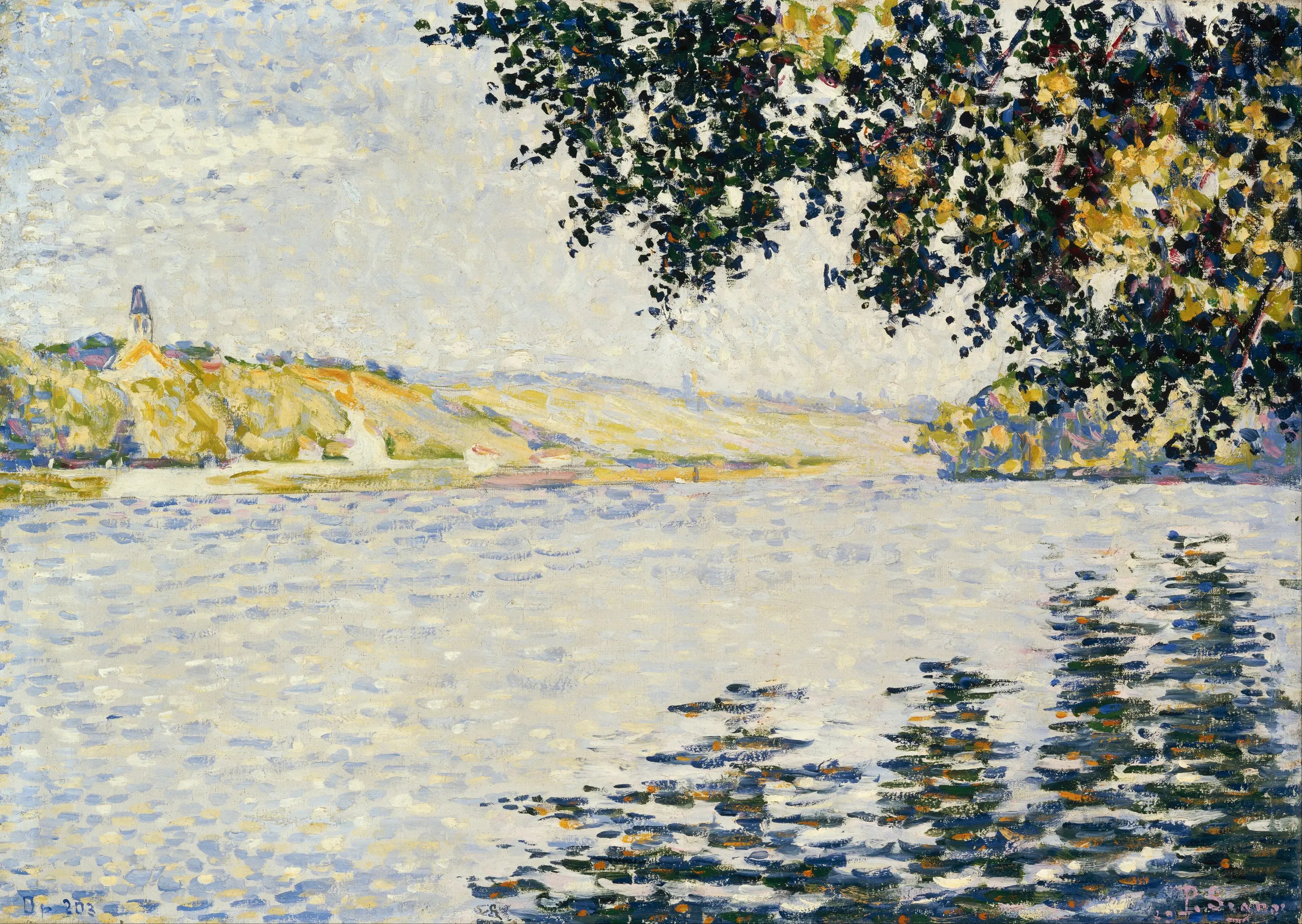 Reproduction du tableau « Vue de la Seine à Herblay - Paul Signac » par Alpha Reproduction en peinture à l’huile