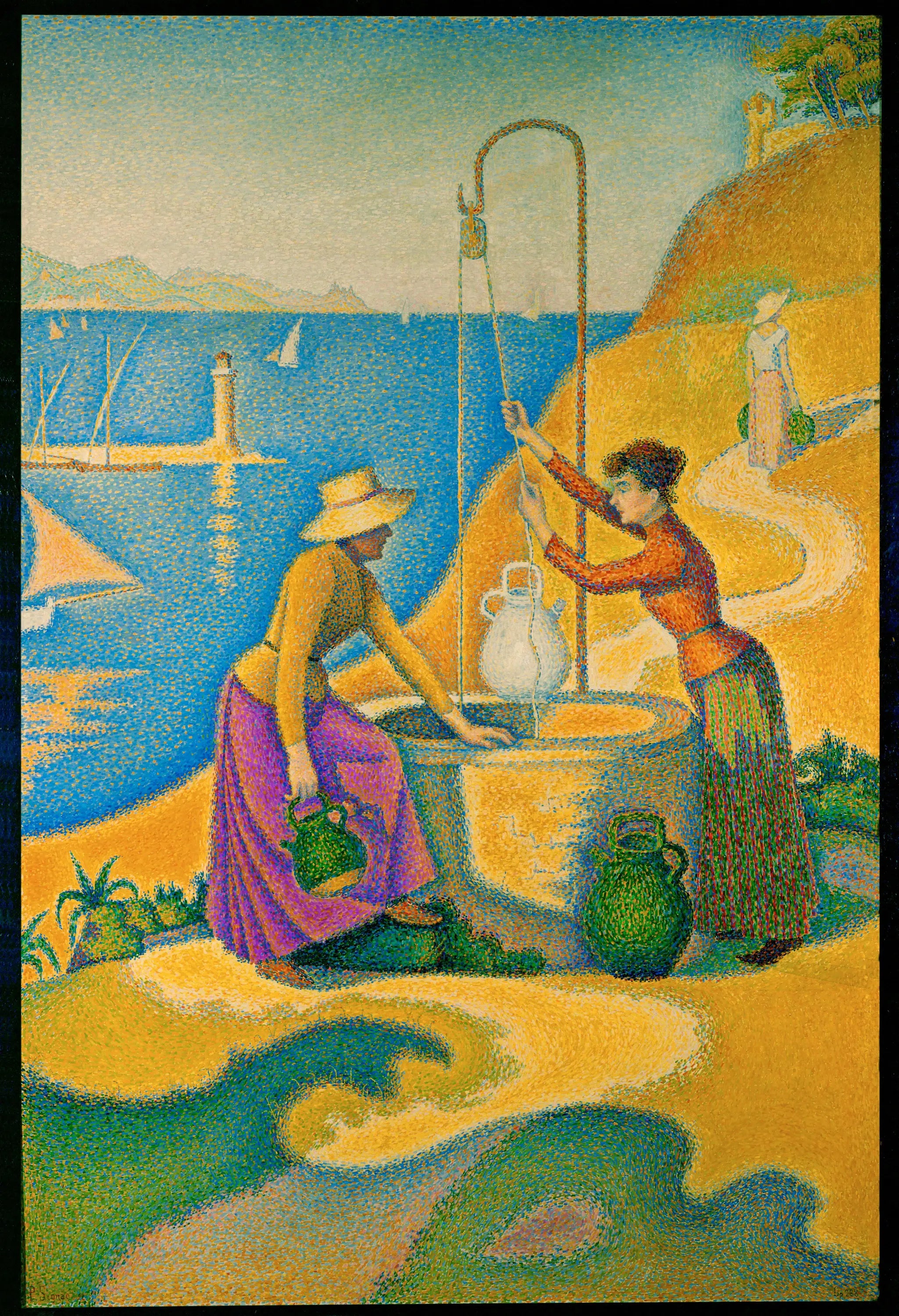 Reproduction du tableau « Femmes au puits - Paul Signac » par Alpha Reproduction en peinture à l’huile