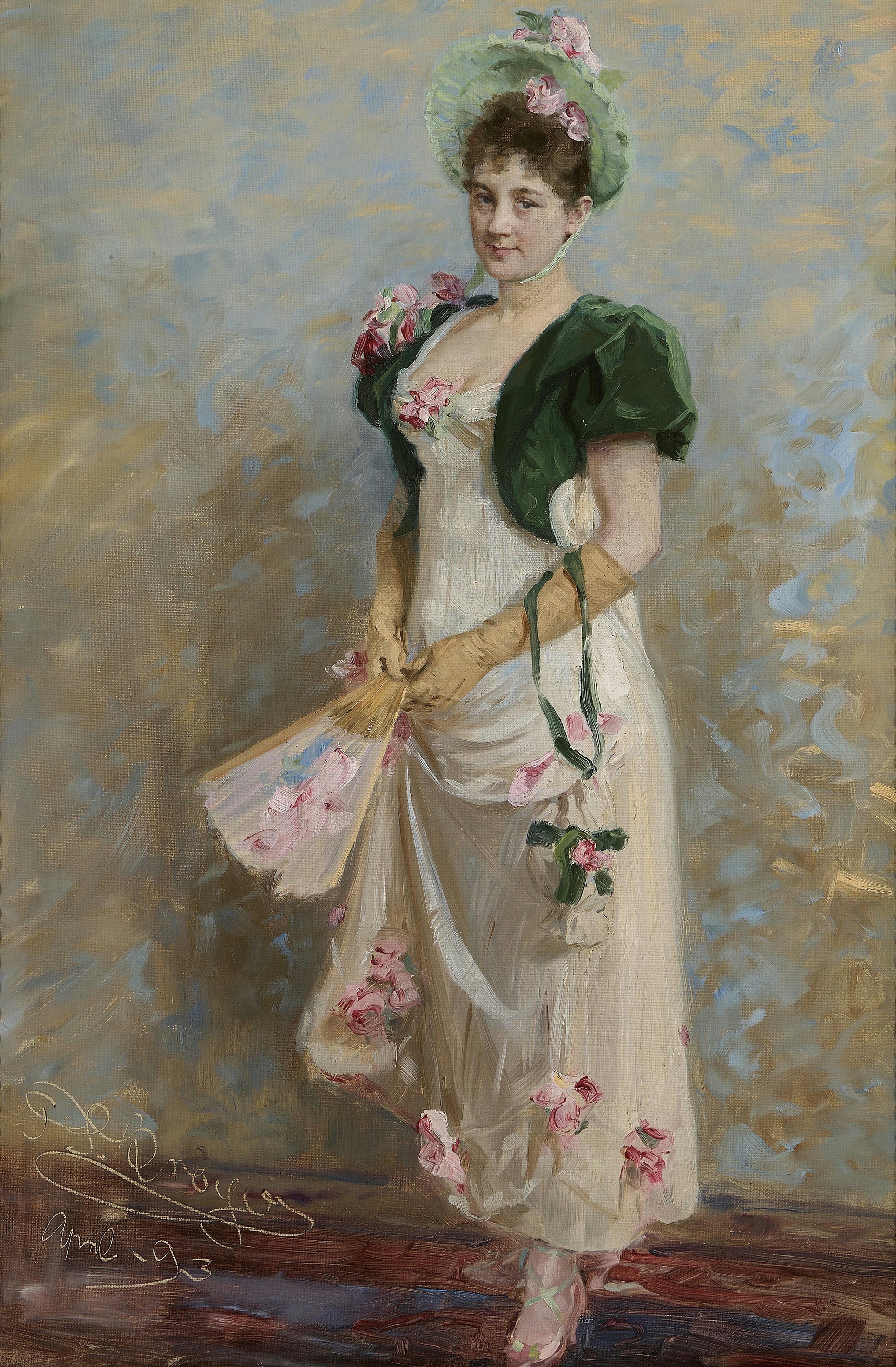 Skuespilleren fra Det Kongelige Teater Emma Thomsen i kostume - Peder Severin Krøyer