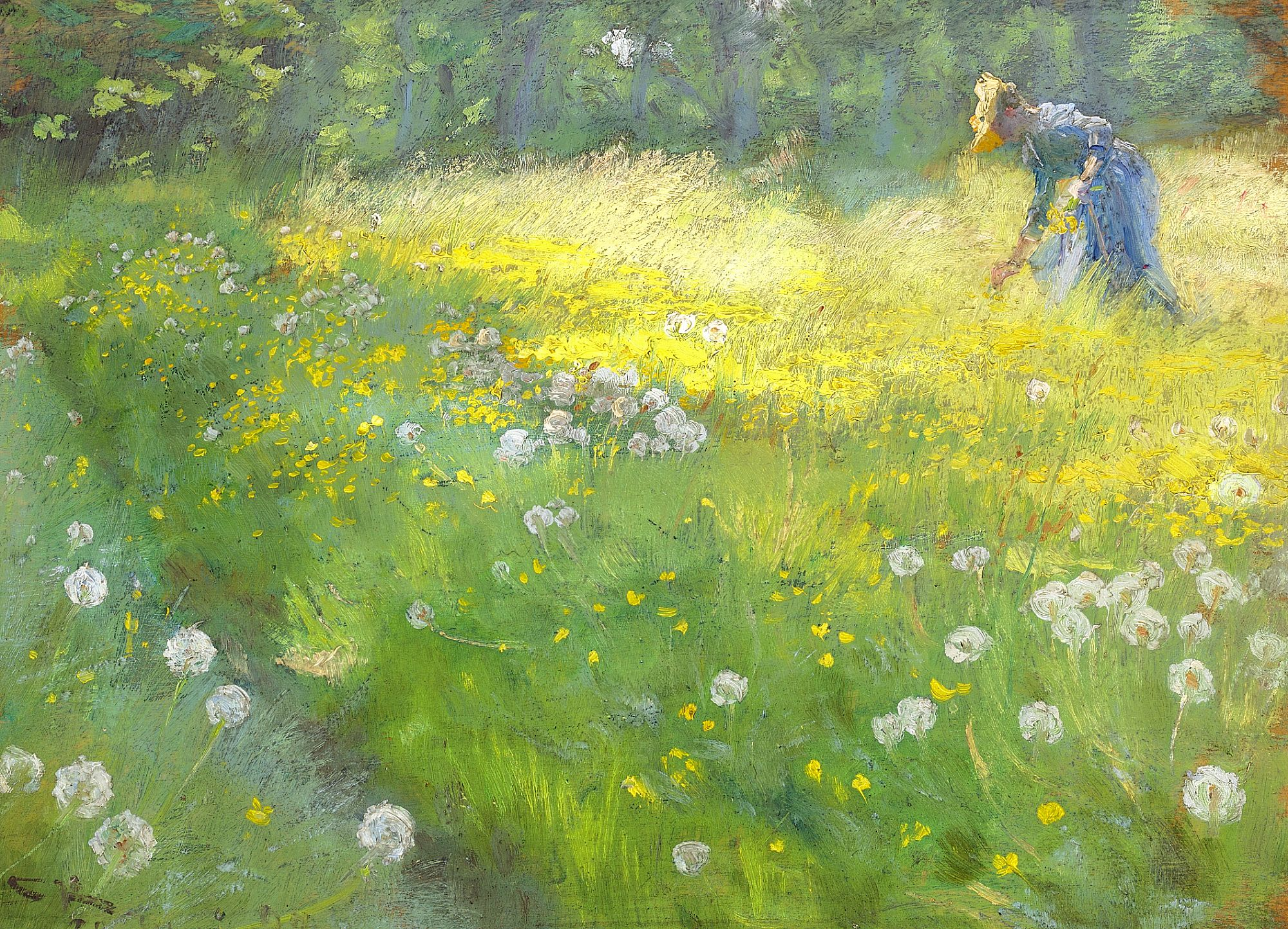 Fru Marie Krøyer i Haven i Skagen - Peder Severin Krøyer