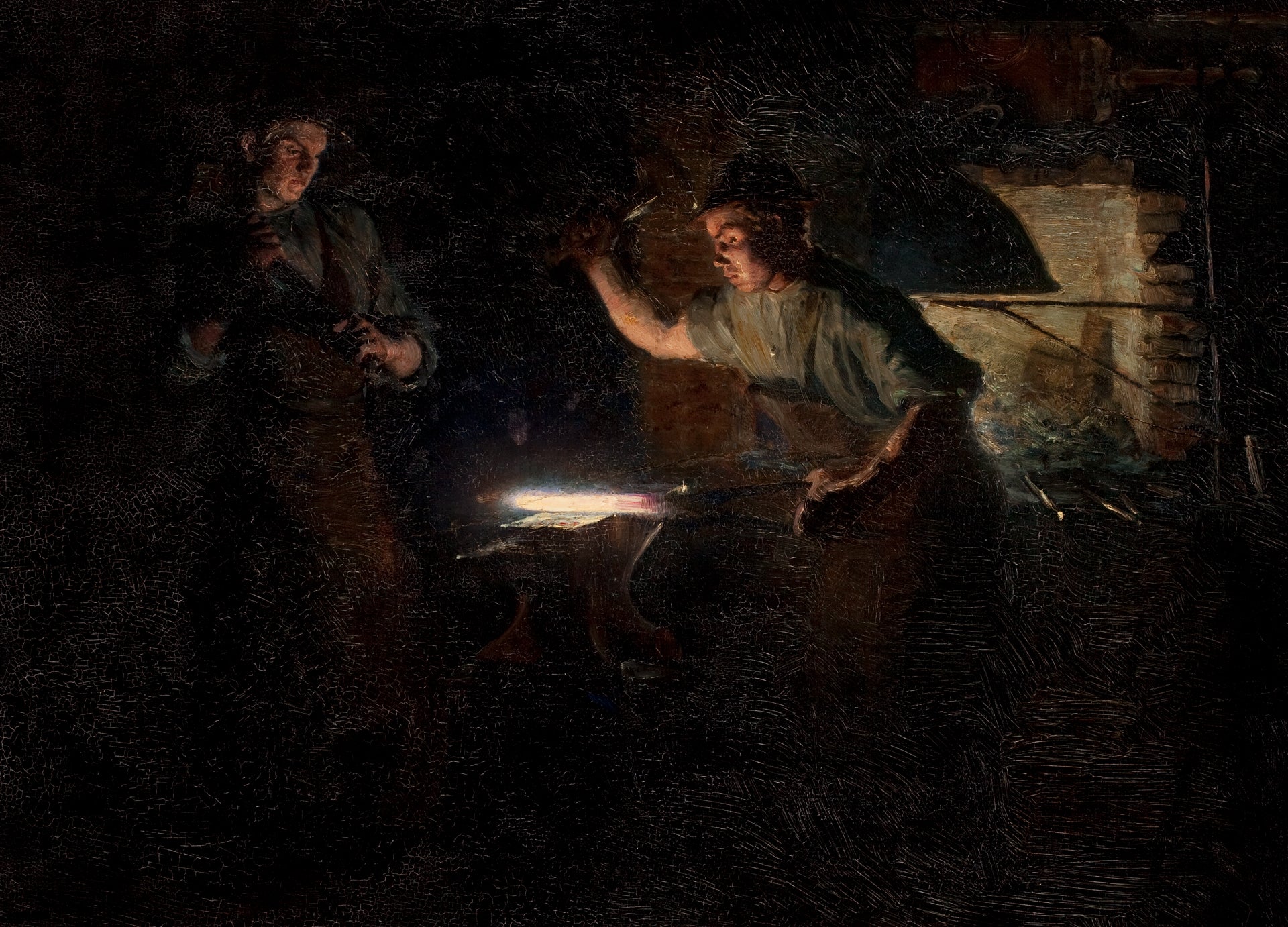 Smedjen af Henning Jensen i Skagen Østerby. - Peder Severin Krøyer