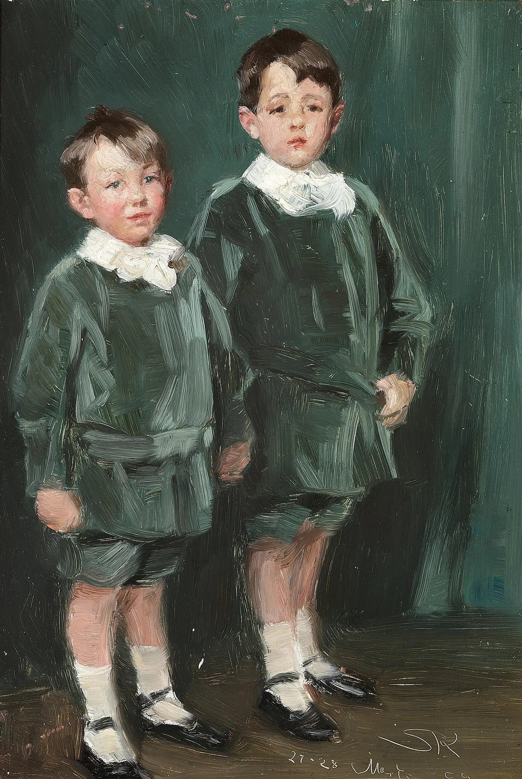 Deux frères. Étude pour un portrait des garçons Jørgen et Tyge Bendix. - Peder Severin Krøyer - Alpha Reproduction