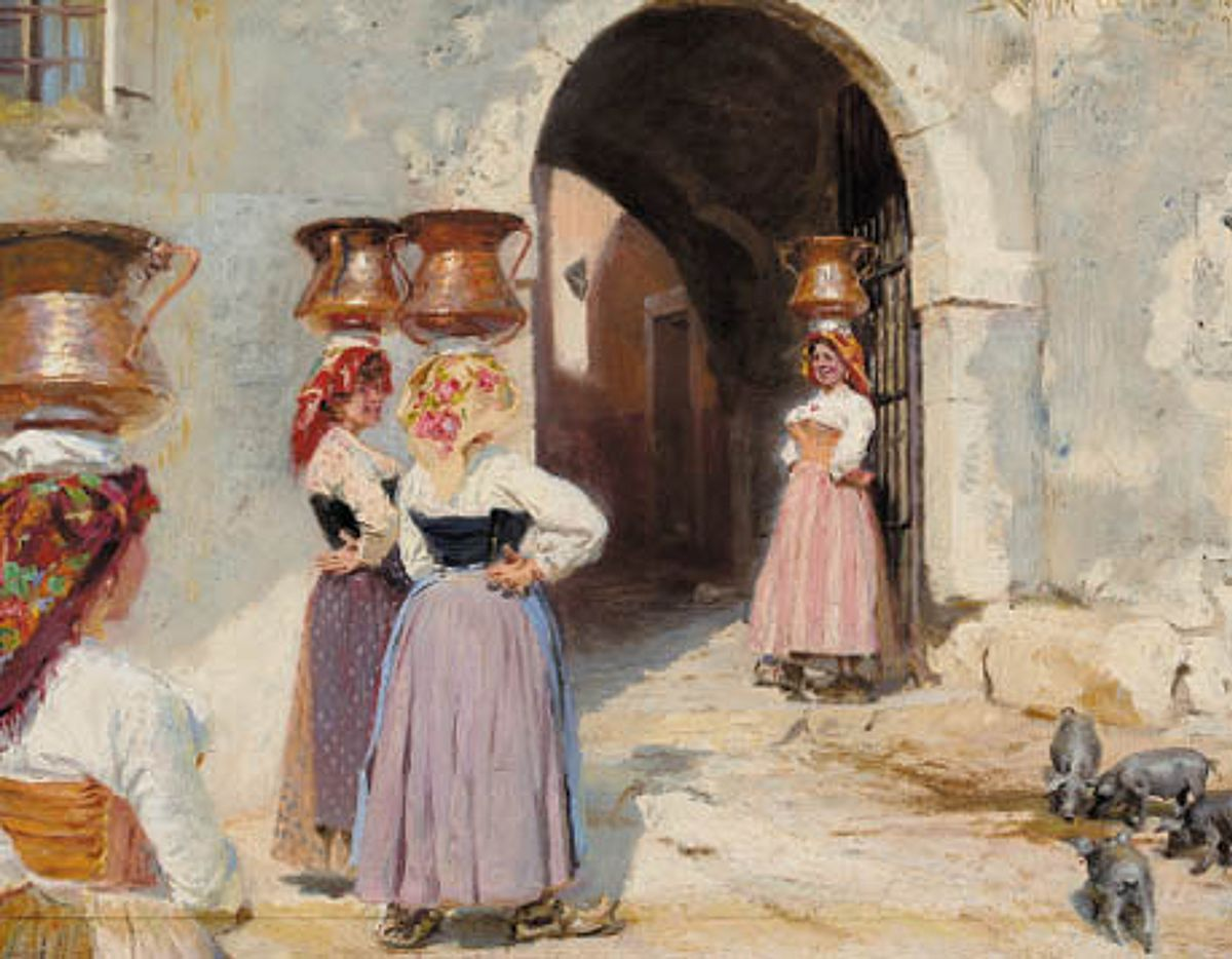 Ved portene til Civita d'Antino. - Peder Severin Krøyer